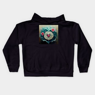 Water Hearts Of Love 10 Kids Hoodie